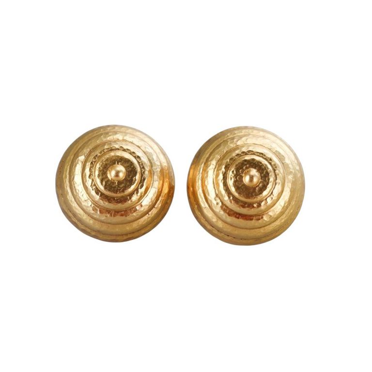 22k Gold Swirl Earrings