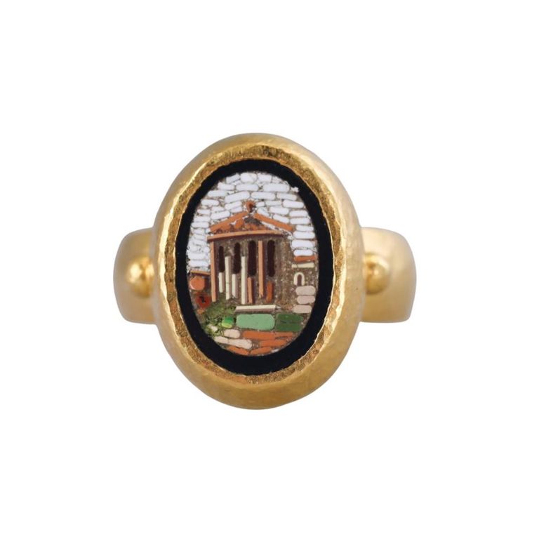 24k Gold Micro Mosaic Ring