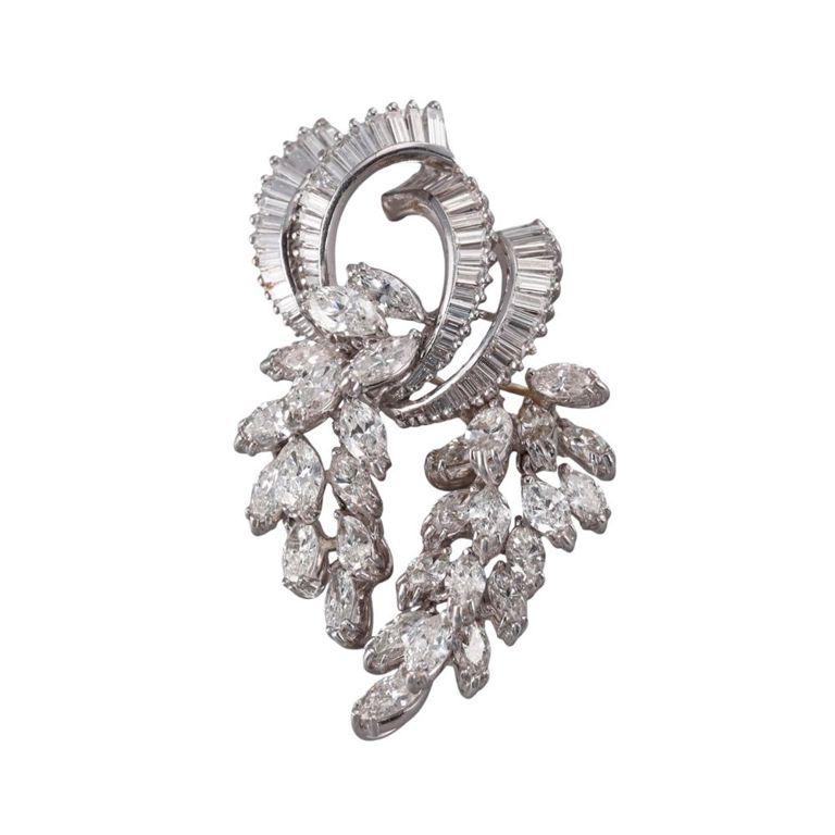 Platinum Diamond Brooch