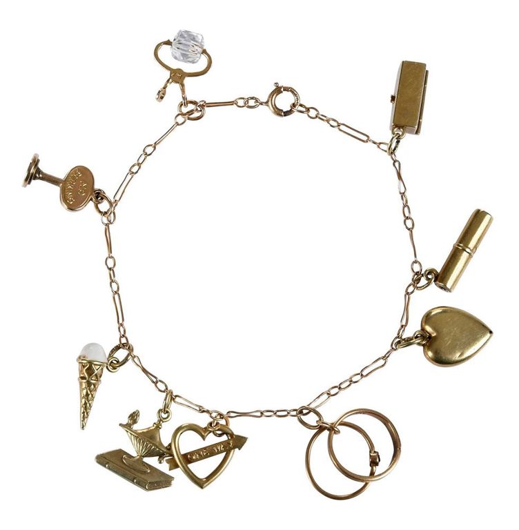 14k Gold Charm Bracelet