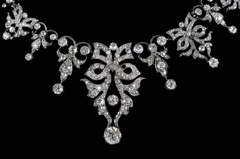 14k Gold Diamond Collar Necklace