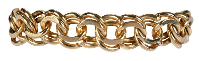 14k Gold Double Curb Link Bracelet