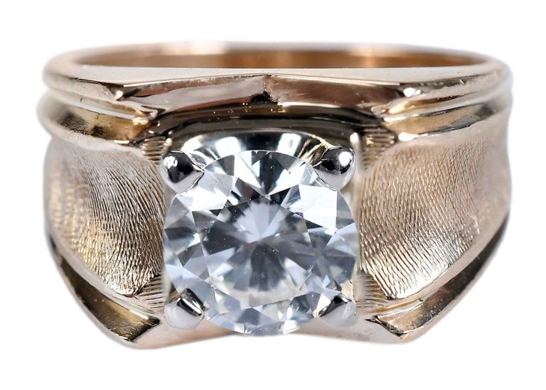 14k Gold Gent’s Diamond Solitaire Ring