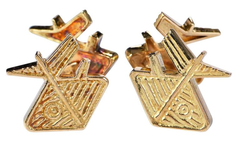 18k Gold Georges Braque Fish Cufflinks