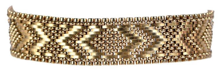 14k Gold Turquoise Woven Bracelet