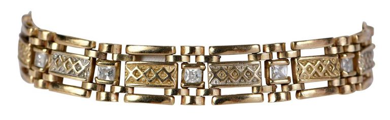 10k Gold Cubic Zirconia Bracelet
