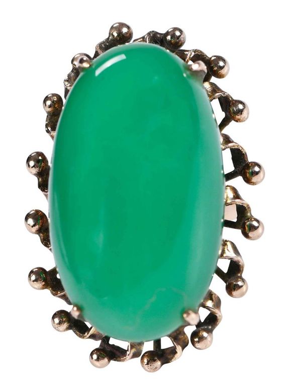 10k Gold Jade Ring