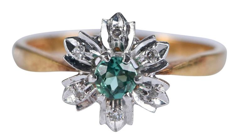 18k Tourmaline and Diamond Ring