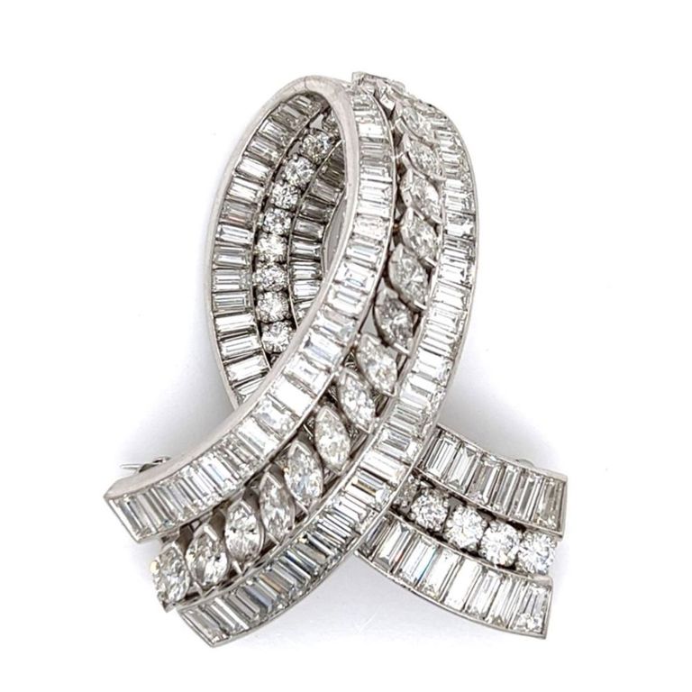 Platinum Diamond Brooch