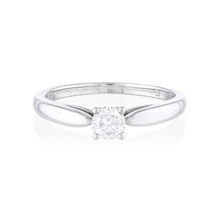 Platinum Diamond Solitaire Ring