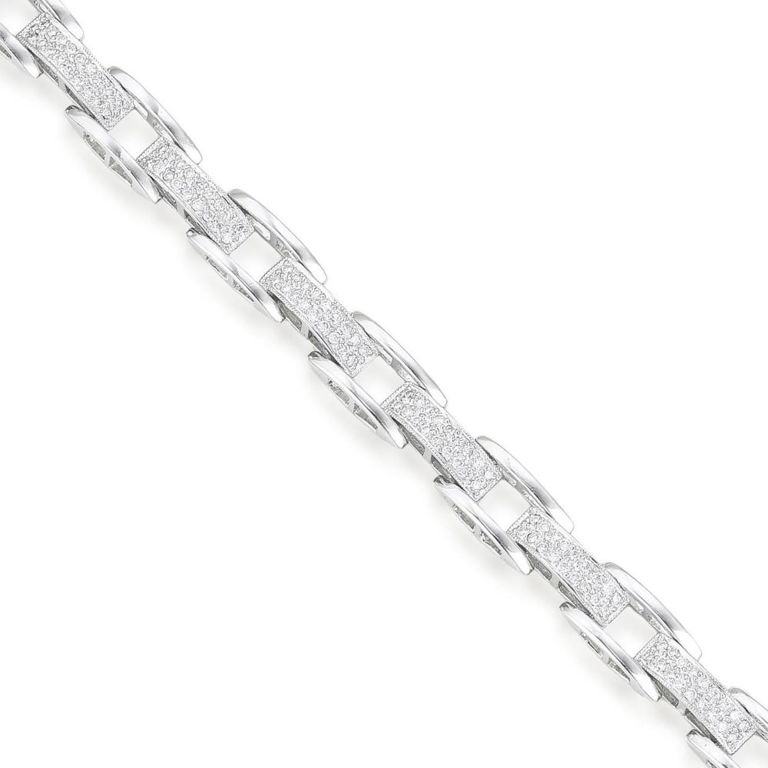 14k White Gold Diamond Bracelet