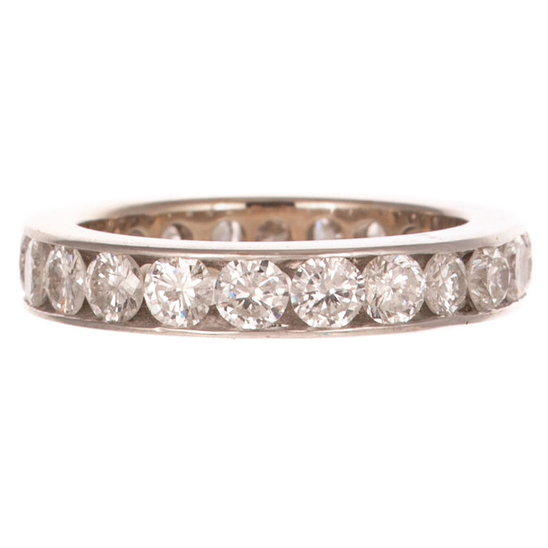 14k White Gold Diamond Eternity Ring