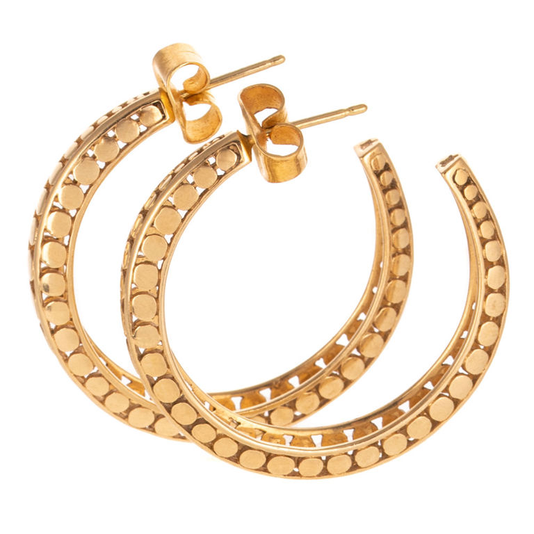 18k Yellow Gold Hoop Earrings