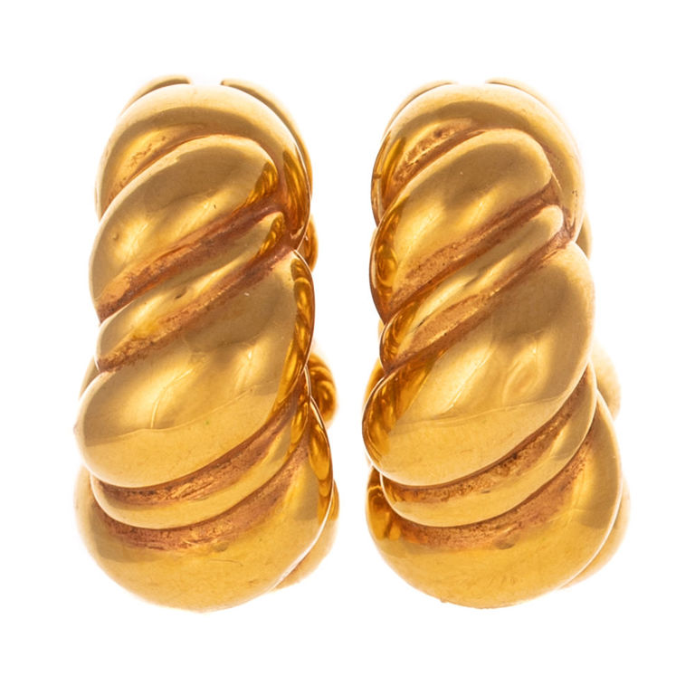 18k Yellow Gold Hoop Earrings