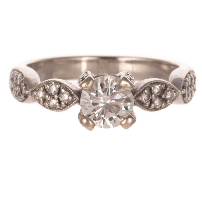 14k White Gold Diamond Ring