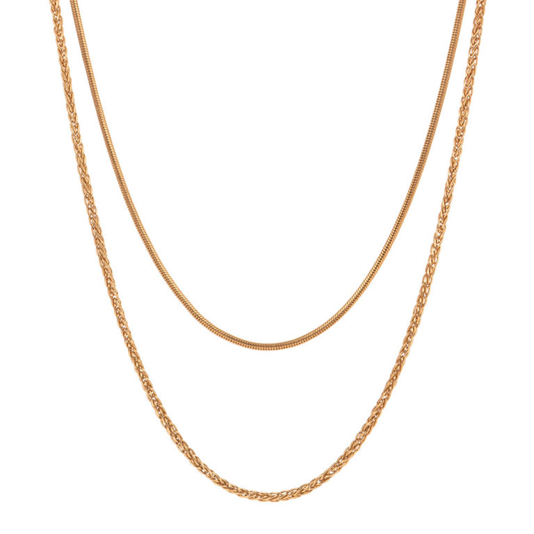 Two 14k Yellow Gold Chain Necklaces