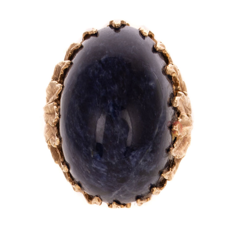 14k Yellow Gold Sodalite Ring