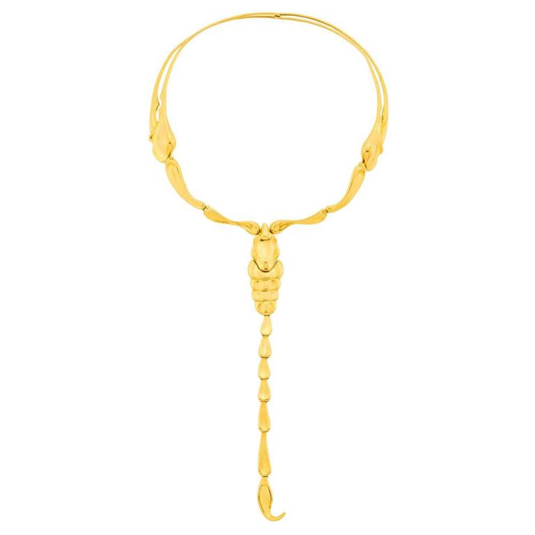 18k Gold Scorpion Pendant Necklace