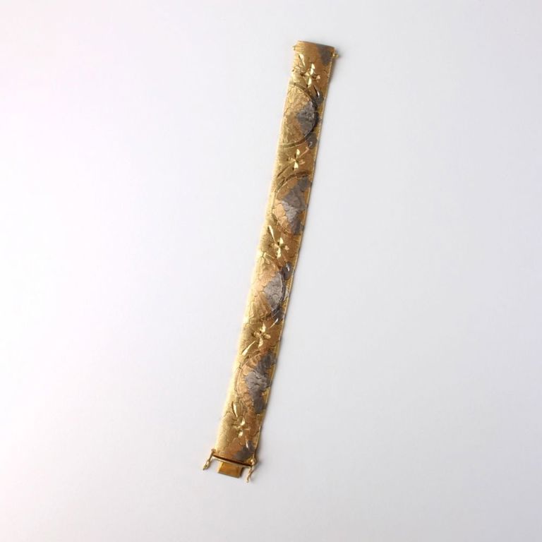 18k Tri-Color Gold Flexible Bracelet