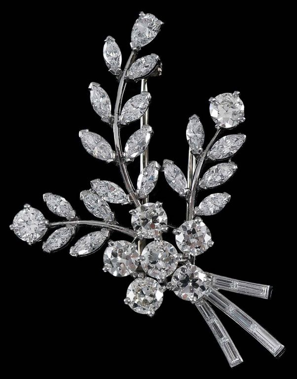Platinum Diamond Brooch
