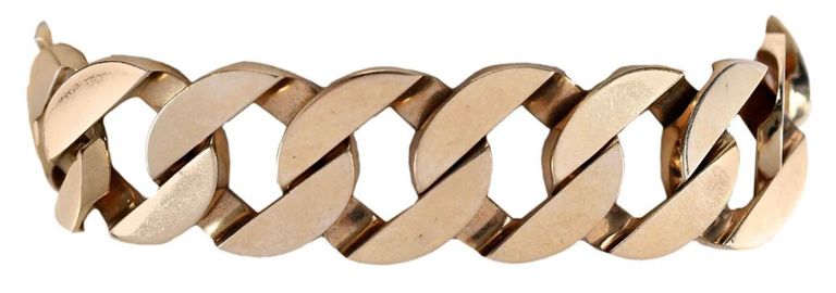 14k Yellow Gold Curb Link Bracelet