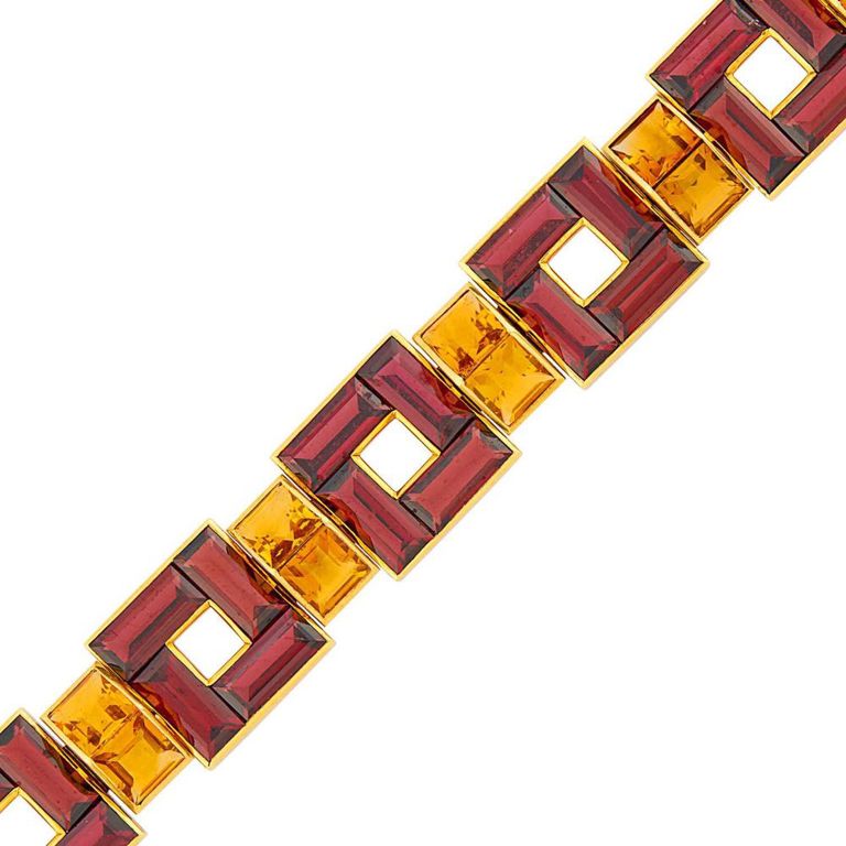Garnet and Citrine Bracelet