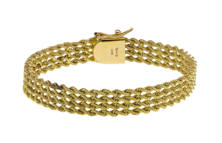14k Yellow Gold Rope Bracelet