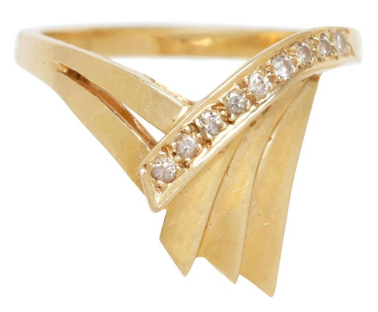 14k Yellow Gold Diamond Ring