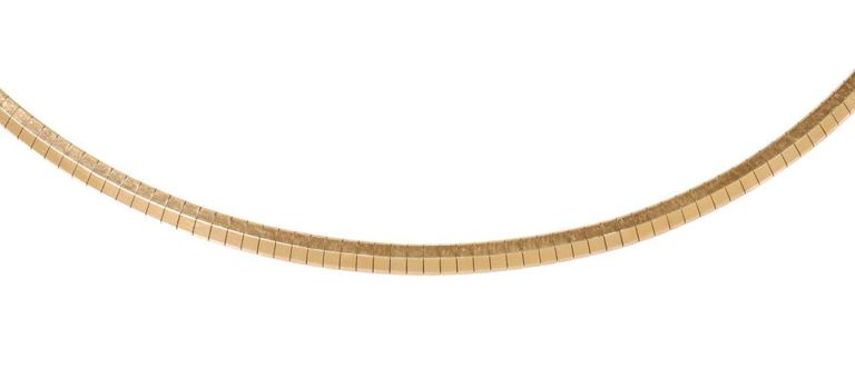 14k Yellow Gold Omega Chain Necklace