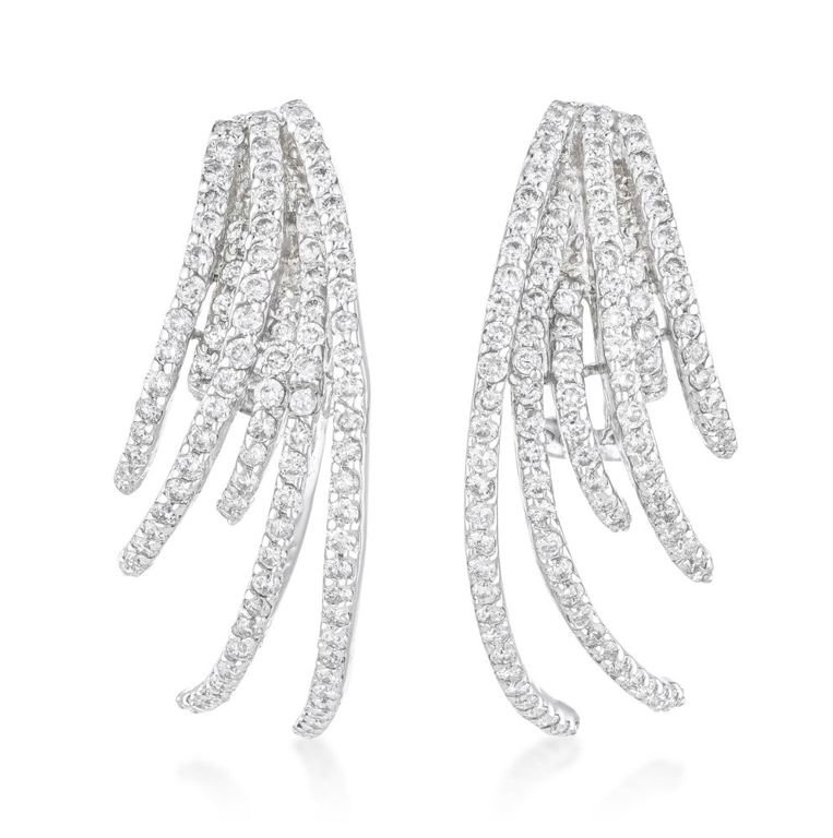 18k White Gold Diamond Earrings