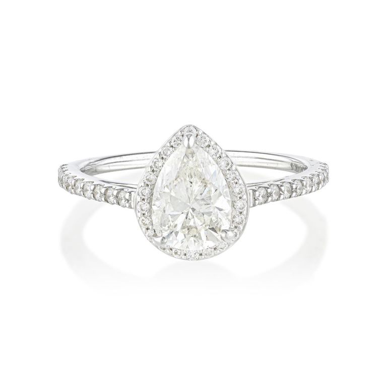 14k White Gold Diamond Ring