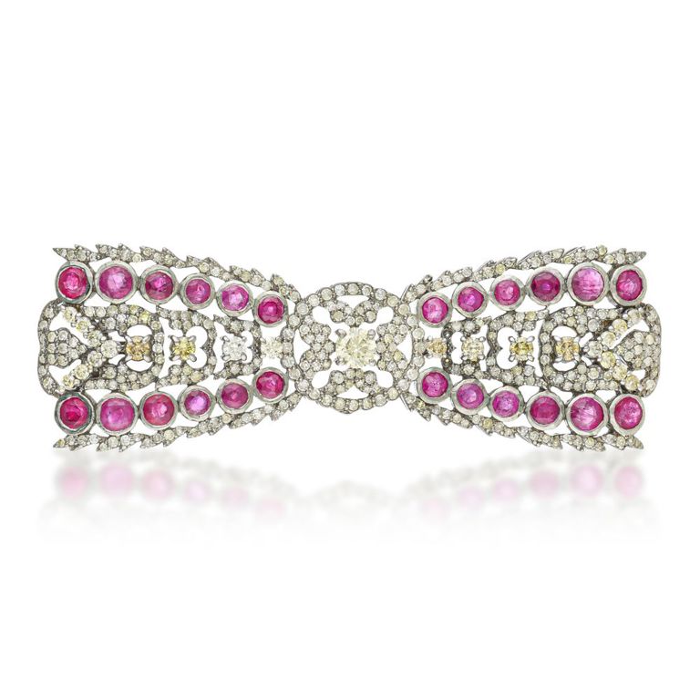 Ruby and Diamond Brooch