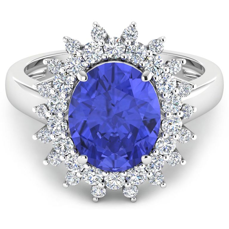 14k Gold Tanzanite and Diamond Ring