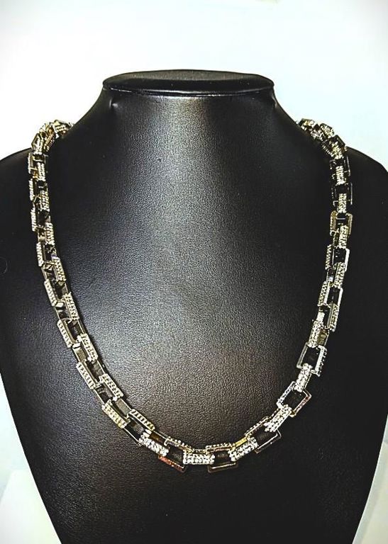 14k Gold Plated Simulated Diamond Necklace