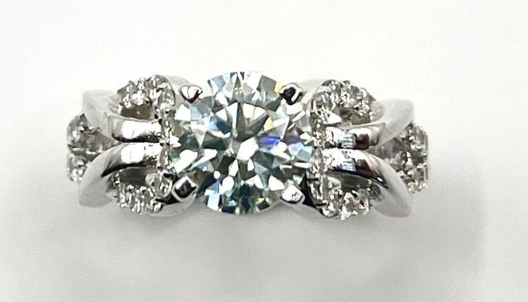 14k Gold Simulated Diamond Ring