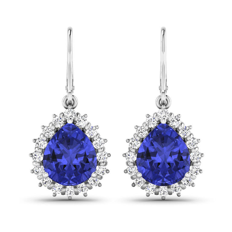 Tanzanite and Diamond Earrings