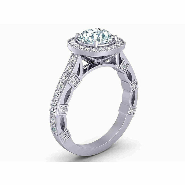 Sterling Silver Moissanite Ring