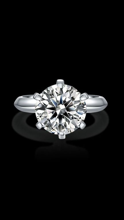 Sterling Silver Moissanite Solitaire Ring