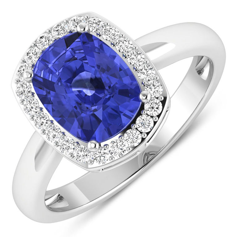 14k Gold Tanzanite and Diamond Ring