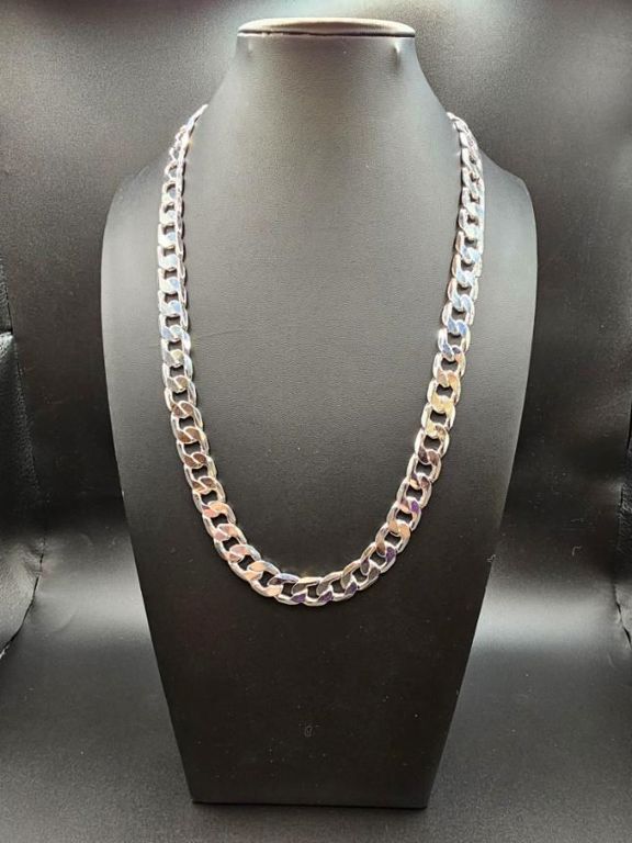 Silver Plated Cuban Link Necklace
