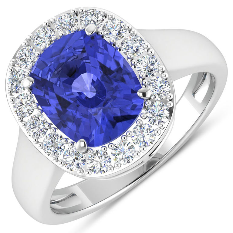14k Gold Tanzanite and Diamond Ring