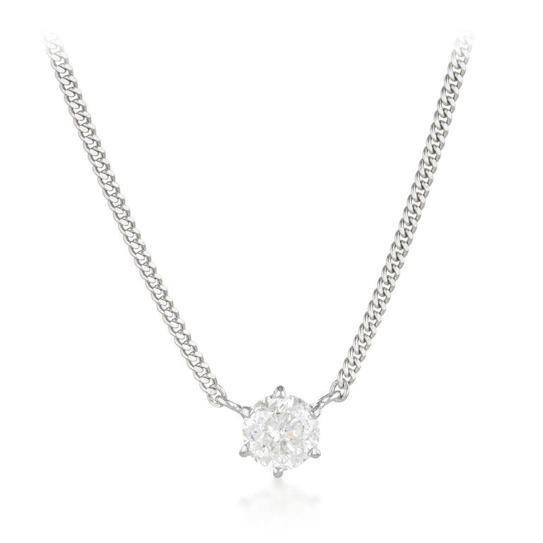 Platinum Diamond Pendant Necklace