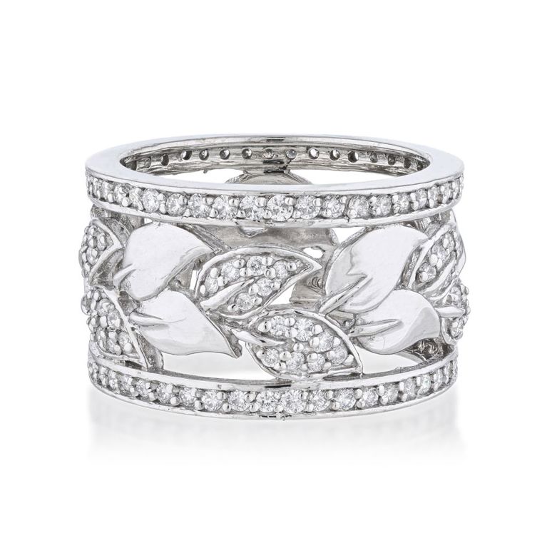Diamond Leaf Ring