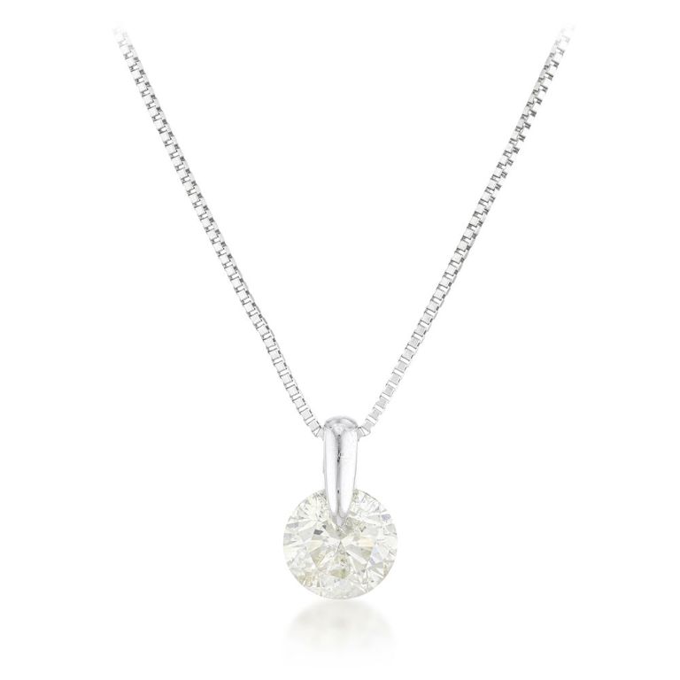 Platinum Diamond Pendant Necklace