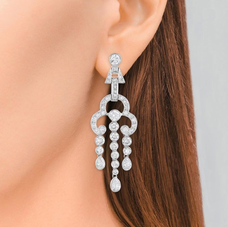 14k Gold Diamond Earrings
