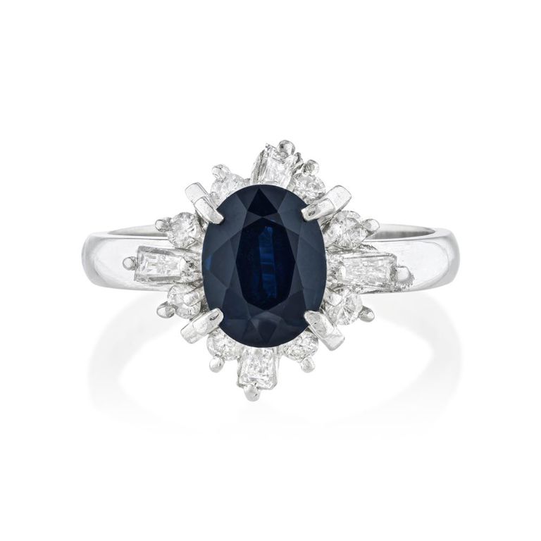 Sapphire and Diamond Ring