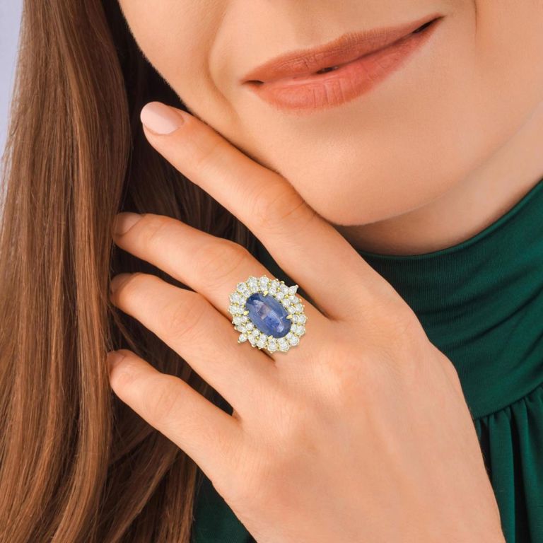 Sapphire and Diamond Ring