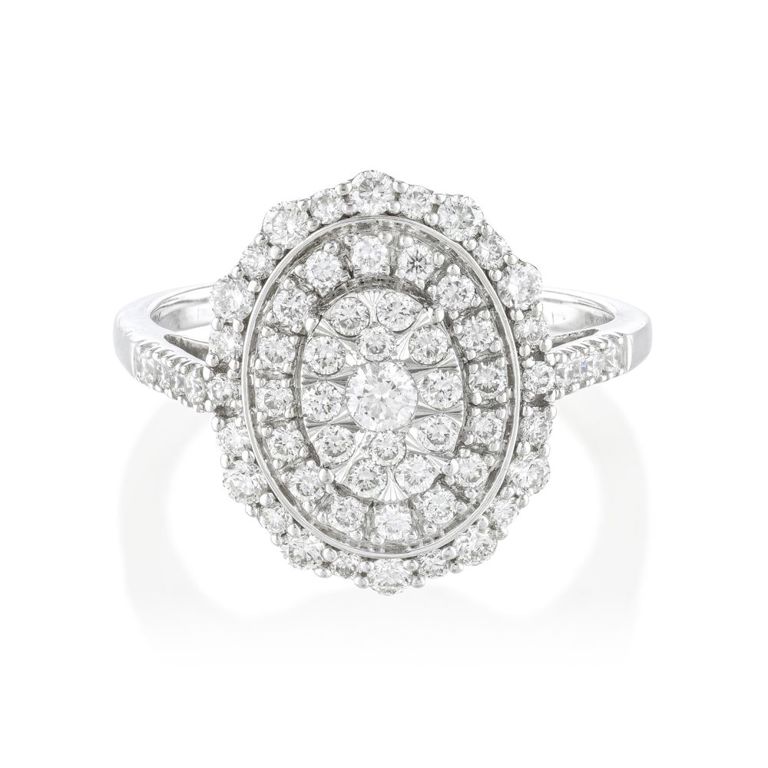 10k Gold Diamond Cluster Ring