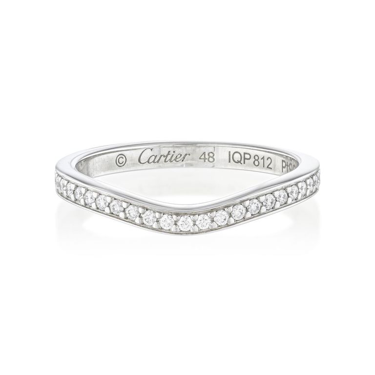 18k White Gold Diamond Wedding Band