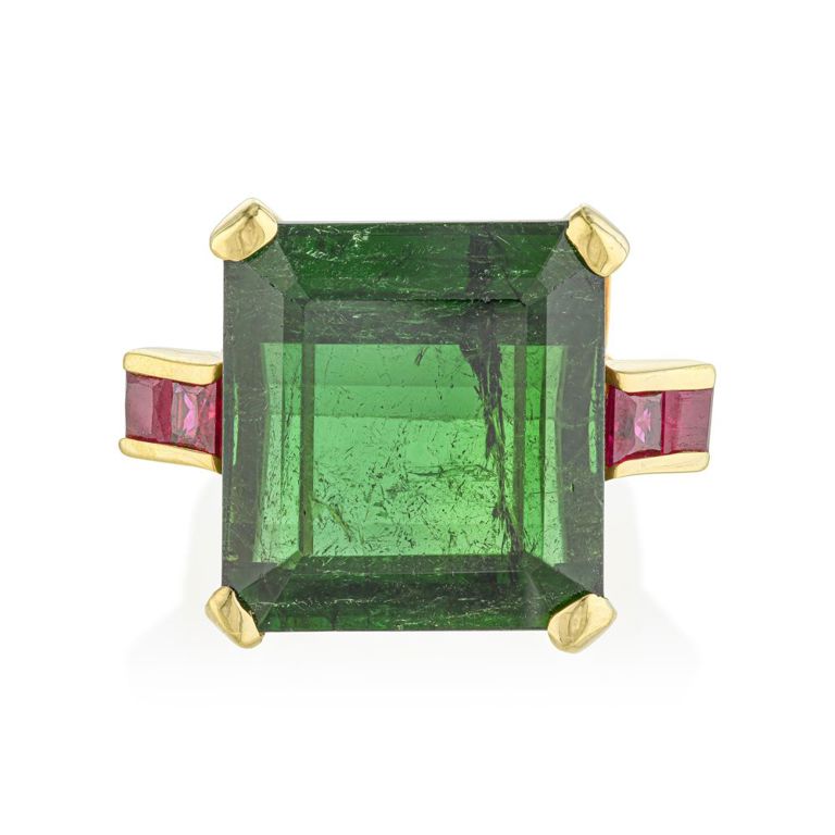 18k Gold Tourmaline Ring